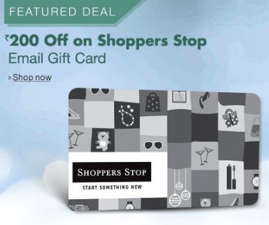 India Desire : Amazon Shoppers Stop Voucher Offer : Get Flat 8% Off On Shoppers Stop Gift Voucher